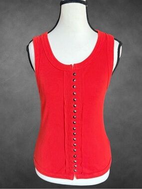 Idyllwind Red Ribbed Tank Top Western Fitted - Size XS